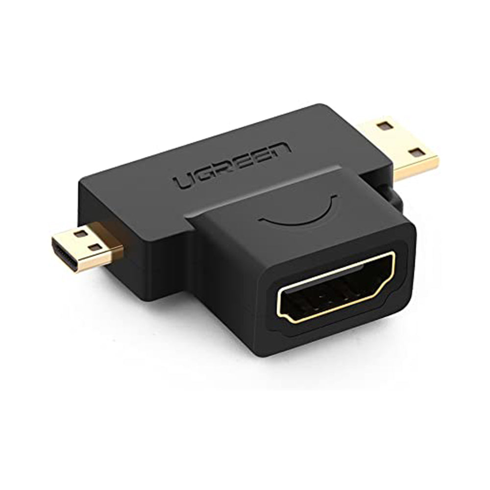 UGreen Micro HDMI + Mini HDMI Male to HDMI Female Adapter - 20144 (4828062974052) UGreen Micro HDMI + Mini HDMI Male to HDMI Female Adapter - 20144 (4828062974052)